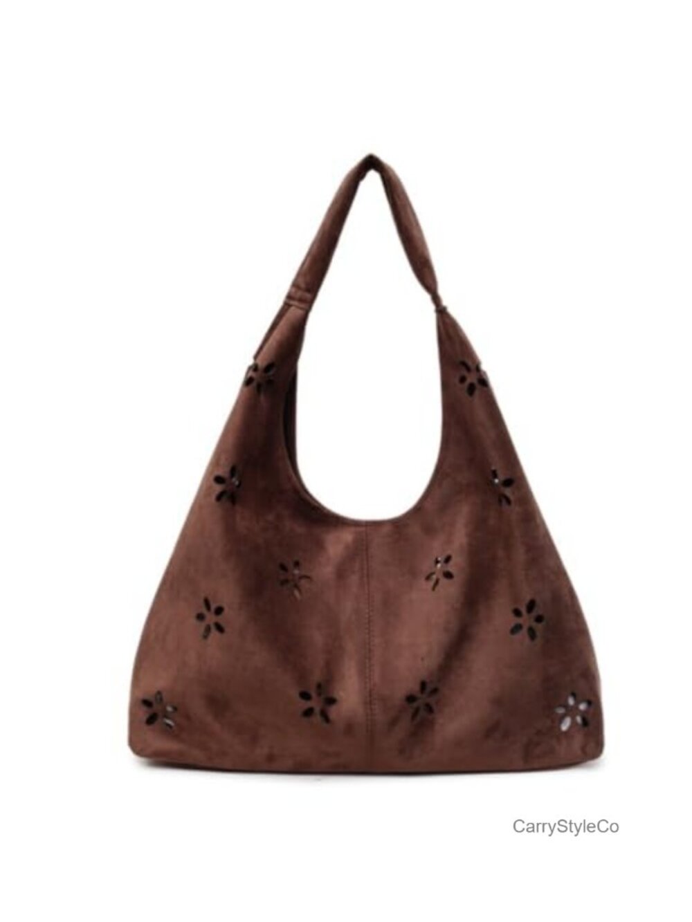 Suede Hobo Tote Bag Slouchy Shoulder Crescent Handbag Satchel Fall Purse